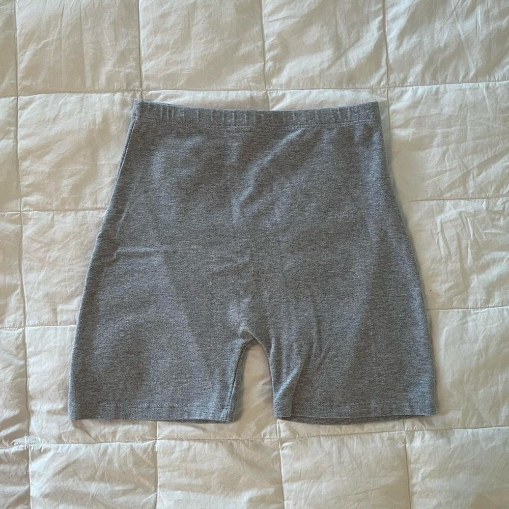 Brandy Melville light gray biker shorts